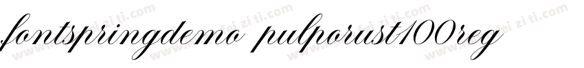 fontspringdemo pulporust100regular字体转换
